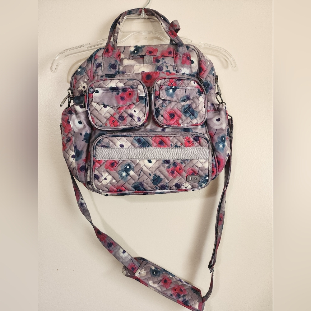 Lug Women's Patterned Backpack in Pink and Gray